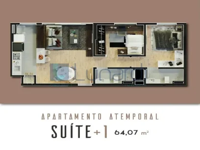 Foto Apartamento com 2 Suítes