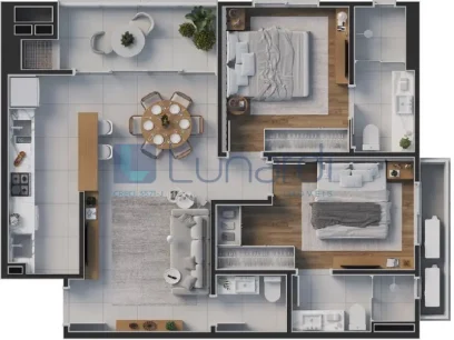 Foto Apartamento com 2 Suítes