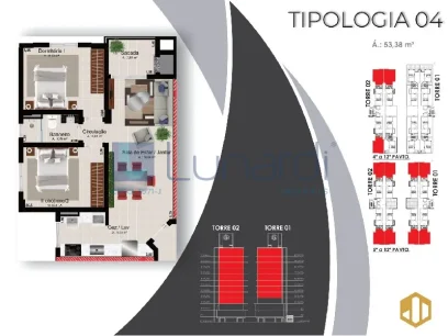 Foto Apartamento com 2 Dormitórios